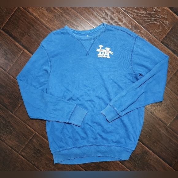 LA Mens Athletic Blue Pullover Sweater XL - Picture 1 of 10